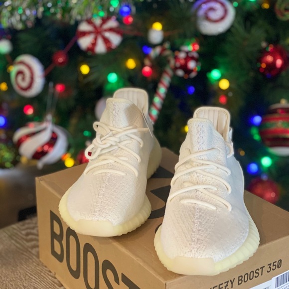 All white Yeezys. Boost 350 - Picture 2 of 5